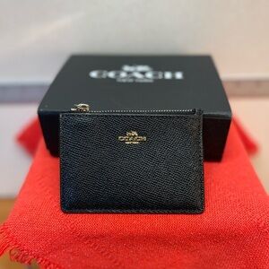Coach Card, ID Wallet, Change Zipper Keychain Original Coach Box New York